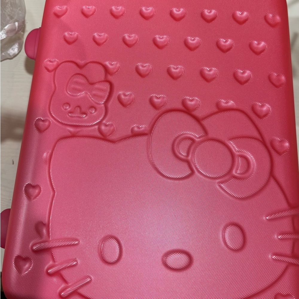 Pink Pearlescent Kitty suitcase Valentine Birthday Bat Mitzvah - Picture 4 of 10
